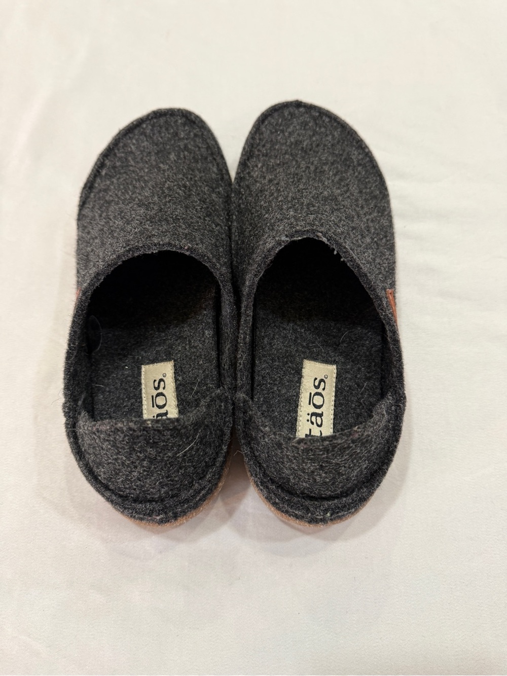 Taos Charcoal Wool Felt Slip On Clogs Comfort Shoes Women’s Approx 9.5 - Picture 4 of 5
